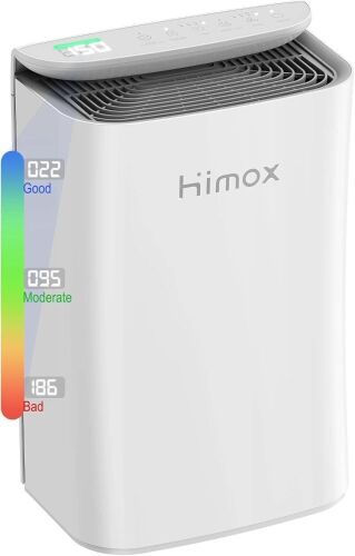  HIMOX Room Air Purifiers 1560 sq ft, 5 in 1 Medical Grade HEPA Filter Auto Sensors and PM2.5/PM10 Air Quality Monitor - Lot 521