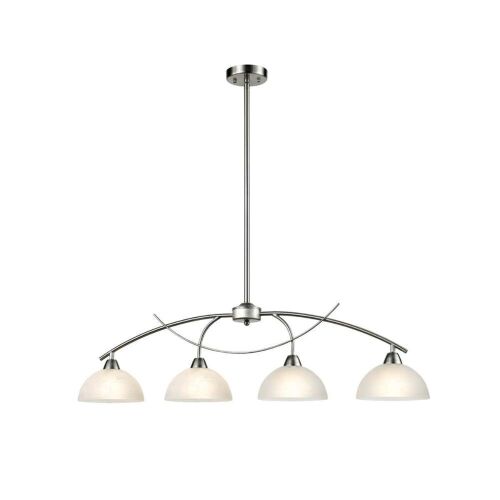 Modern 4-Light Kitchen Pendant Lighting, Brushed Nickel - Lot 428