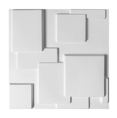 Art3D Decorative 3D Wall Panels, White Squares, 12 Tiles 32 SF - Lot 102