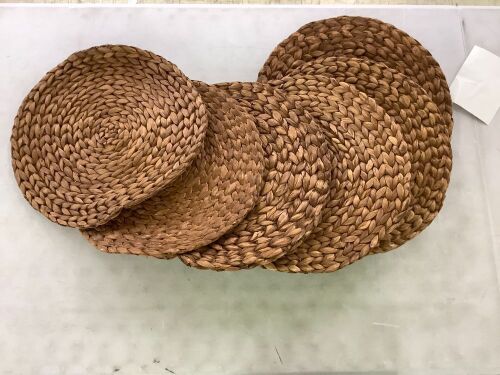 Round Woven Placemats, 15", 6 Pack  - Lot 716