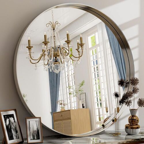 30" Round Mirror with Metal Frame  - Lot 212