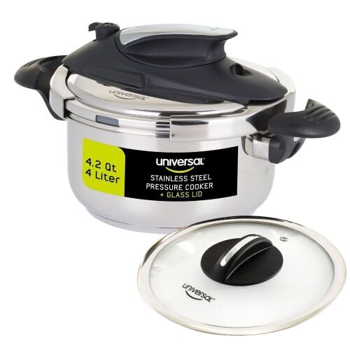 Universal 4.2 Quart Stainless Steel Pressure Cooker - Lot 412