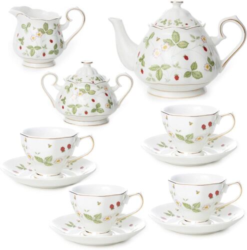 MOSTDEN Fine China 15-Piece Coffee Cup/Tea Cup Set - Lot 128
