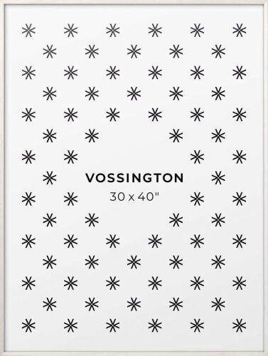 Vossington Thin Frame, 30" x 40", White  - Lot 211