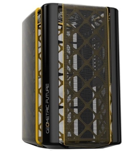 M2 The ARK Mesh Black, High Airflow Open Frame, mATX/Mini ITX Gaming Case, Crystal Coating, Support 350mm GPU, ATX PSU, Type C Hub, 360 Radiator, GEO-M2-MB (PC Case ONLY) - Lot 56