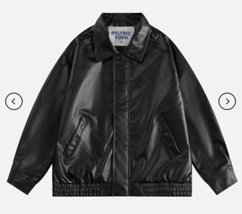 Aelfric Eden Solid Essential Faux Leather Jacket, size medium - Lot 84