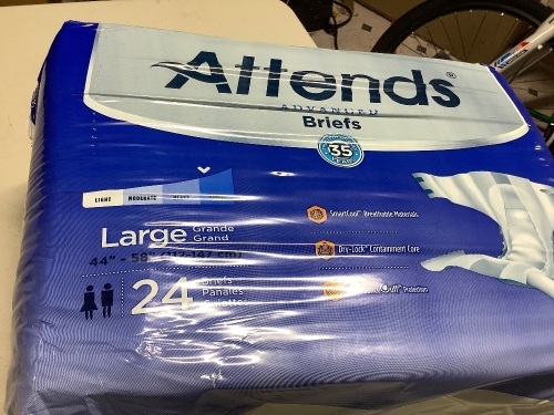 Attends advanced briefs, size large-pkg of 24 - Lot 91