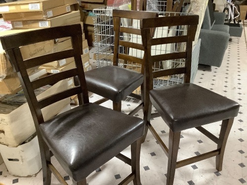 3 Signature Design for Ashley furniture Ladderback upholstered bar stools - Lot 108