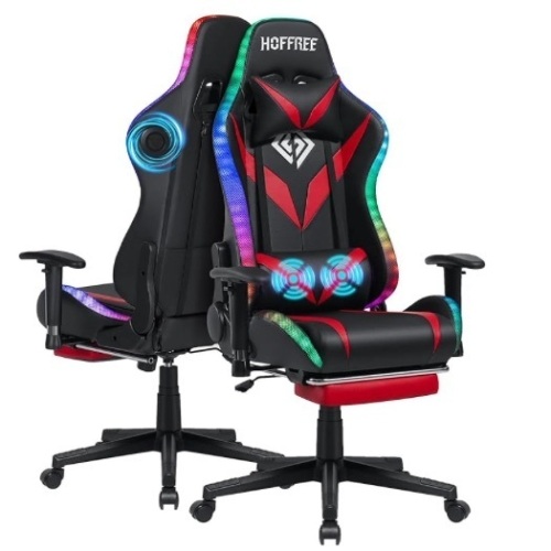 Gaming Chair with Bluetooth Speakers Racing Gamer Chair - Lot 169a