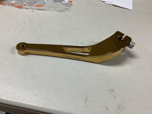 Front Left Gold slim shifter lever for Harley Davidson Dyna - Lot 314