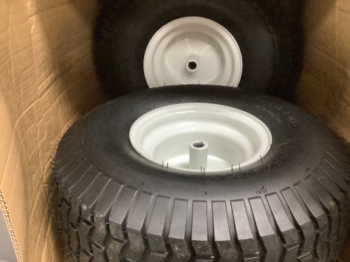 Set of 2 Lawn/Garden Wheel: 20X8.00-8 Tire Size, Riding Mower Tire, SU12, 660 lb Wt Capacity - Lot 2250