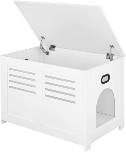 Hidden Cat Litter Box Enclosure, Flip Top Cat Washroom Furniture - Lot 2252