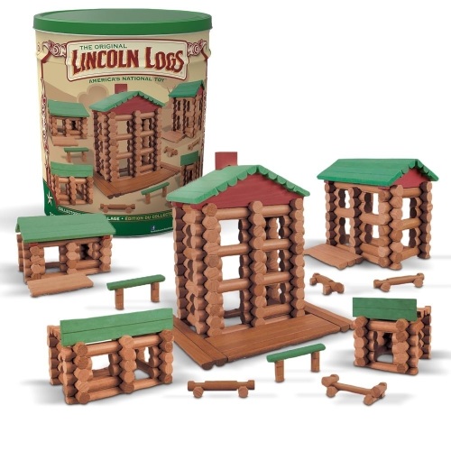 LINCOLN LOGS Collector's Edition Village Set - 327 Real Wood Pieces, Ages 3+, Retro Building Toy for Boys/Girls, Creative Construction Game - Lot 2331