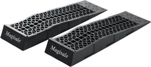 Magisale Low Profile Plastic Car Service Ramps 3 Ton Heavy Duty Truck Vehicle Ramps for Oil Changes& Maintenance- 2 Pack - Lot 2333