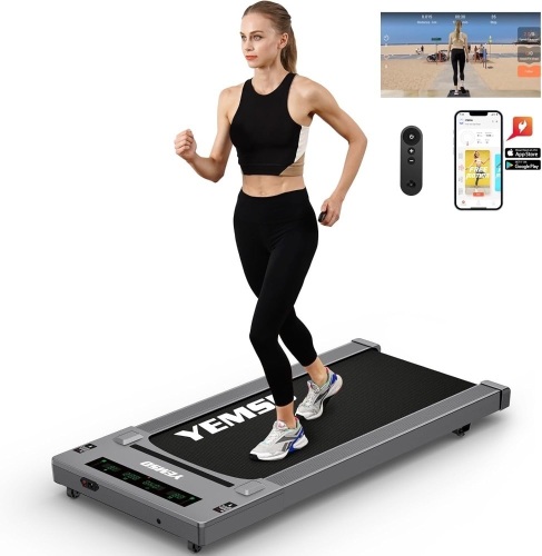 Walking Pad Treadmill, 2.5 HP Under Desk Treadmill for Home Office Walking Treadmill with LED Display,Remote Controller,330LBS Weight Capacity - Lot 2353