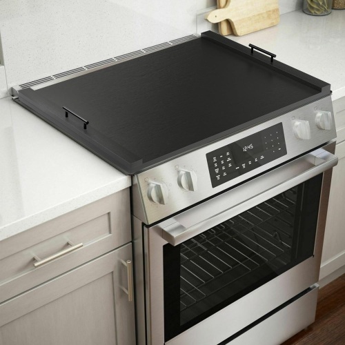 Stove Top Covers for Electric Stove - Acacia Wood Noodle Board for Gas Stovetop - Stove Top Covers for Gas Burners - Wooden Kitchen Sink Cover for Counter Space & Decorative Tray (Black) - Lot 2363