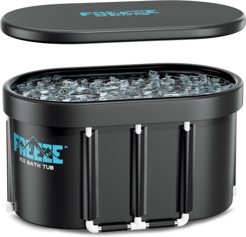 Oval Ice Bath Tub with Cover for Athletes - Lot 2367
