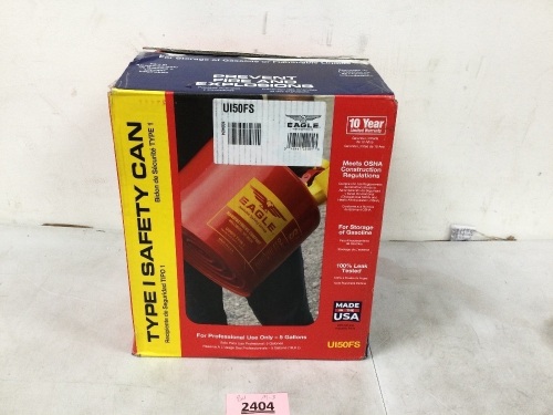 Eagle UI50FS 5 Gallon Gas Can - Lot 2404