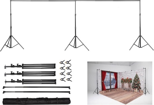 Kate 10x20ft (3x6m) Photography Backdrop Frame Stand for Room Set Adjustable Heavy Duty Photography Background Support System Kit - Lot 2387