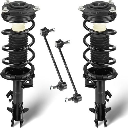 Front Struts Assembly Fit for 2009-2014 Nissan Cube 2007-2012 Versa, Shock Absorber & Sway Bars End Links, Replace 172352 K750098 (4Pcs) - Lot 2392