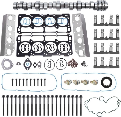 Non MDS 5.7 Hemi Lifters Camshaft Cam Kit w/Head Gasket Bolt for 2009-2015 Chrysler 300 Dodge Charger Jeep Grand Cherokee 5.7L 53022372AA - Lot 2397