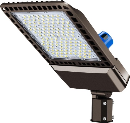 Juyace 300W LED Parking Lot Light with Slip Fitter Mount Pole Flood Light 5000K IP65 Waterproof Commercial Street Light shoebox Dusk to Dawn Photocell Lighting 100-277V Security Light - Lot 2462