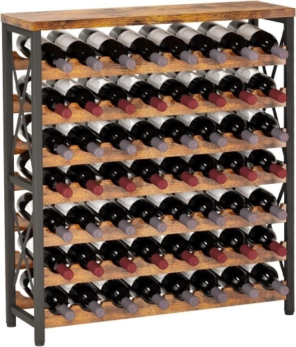 Homeiju 56-Bottle Freestanding Wine Rack, Wooden Wine Rack Storage Shelf, Stackable Wine Bottle Rack with Tabletop for Living Room,Kitchen or Wine Cellar - Lot 2464