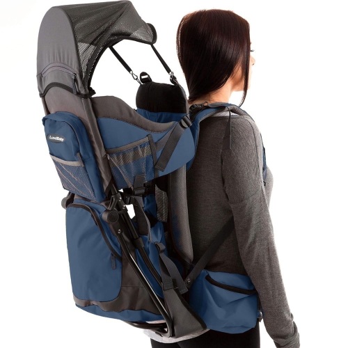 Hiking Baby Carrier Backpack - Comfortable Baby Backpack Carrier - Toddler Hiking Backpack Carrier - Child Carrier Backpack System with Diaper Change Pad, Insulated Pocket + Rain and Sun Hood - Lot 2468