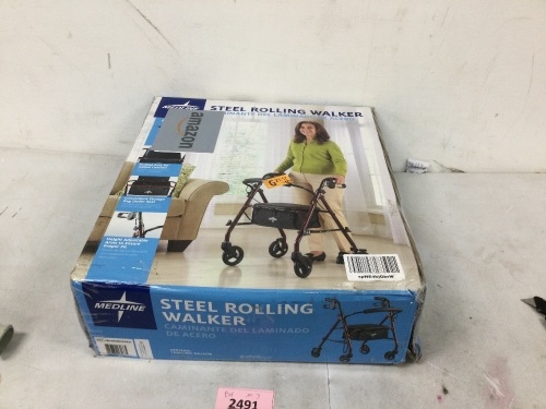 Medline Steel Rolling Walker - Lot 2491