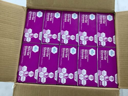 Case of MedPride Nitrile Exam Gloves, X-Large  - Lot 176