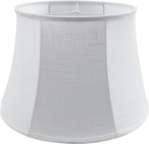 Lot of (2) TOOTOO STAR White Fabric Drum Lamp Shade, 12" x 16" x 11"  - Lot 426