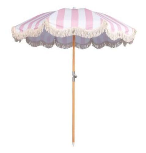 Funsite 6.5ft Boho Beach Umbrella with Fringe - Lot 502