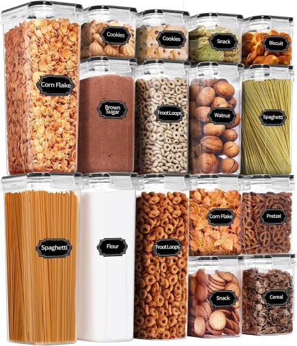 PRAKI Airtight Food Storage Containers Set, 16 Pcs - Lot 536