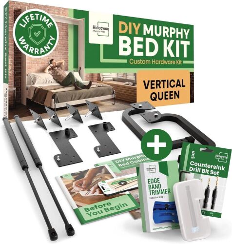 Hideaway Murphy Beds DIY Kit, Vertical Queen  - Lot 542