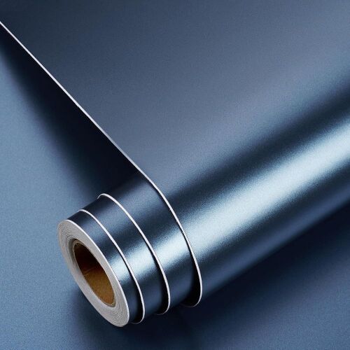 YENHOME 30" x 118" Blue Metallic Contact Paper  - Lot 546