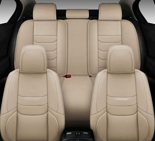  Full Coverage Leather Car Seat Covers, Full Set, Universal Fit  - Lot 700