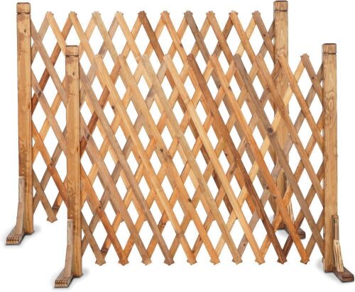 Expandable Freestanding Wooden Fence, 2 Pack  - Lot 334