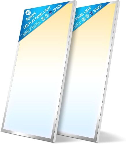2x4 LED Flat Panel Light Surface Mount 70W 3000K/4000K/5000K Triac Dimming 10%-100% 120V, 2 pack  - Lot 705