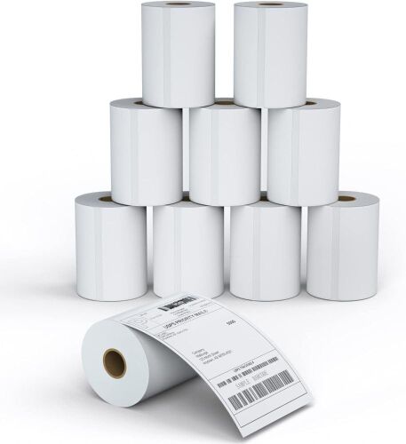 MFLABEL 10 Rolls 4x6 Direct Thermal Blank Shipping Labels for Thermal Printer  - Lot 285