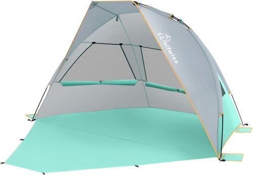 WolfWise 6-7 Person Portable Beach Tent UPF 50+ Sun Shade Canopy with Extendable Floo - Lot 333