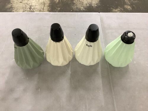 Deco Window Citronella Oil Tabletop Ceramic Torchs, 4 Pack - 1 Missing Cap  - Lot 697