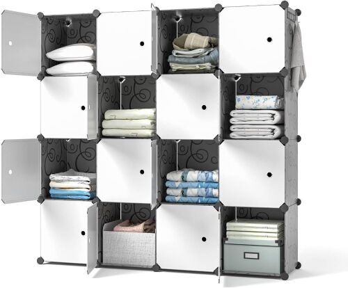  16-Cube Storage Organizer with Doors - Lot 419