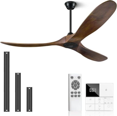 Eliora Wood Ceiling Fan without Light, 52" - Lot 808