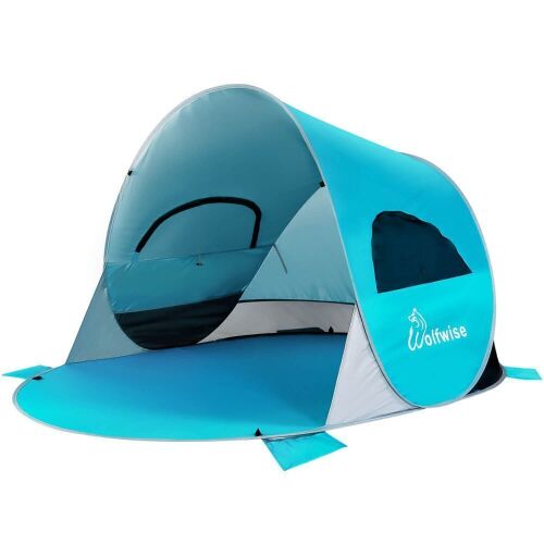 WolfWise UPF 50+ Easy Pop Up 3-4 Person Beach Tent - Lot 492