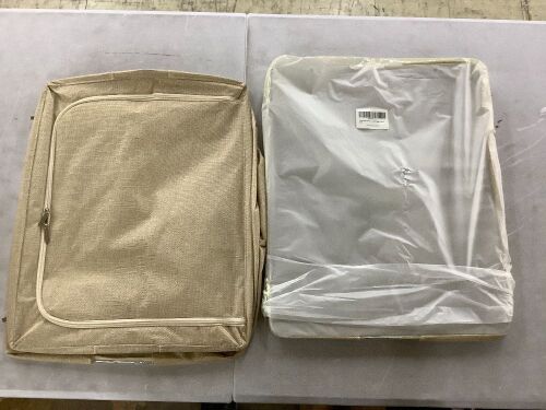 Foldable Storage Bins, 66L, Set of 2  - Lot 712