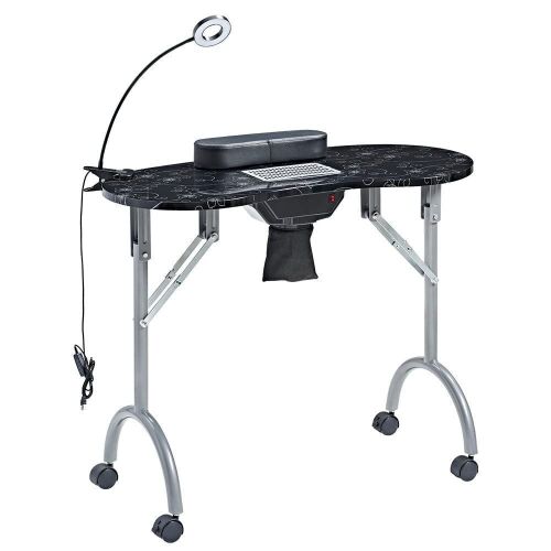 CHAOEEMY Portable Manicure Table with USB LED Table Lamp - Lot 610