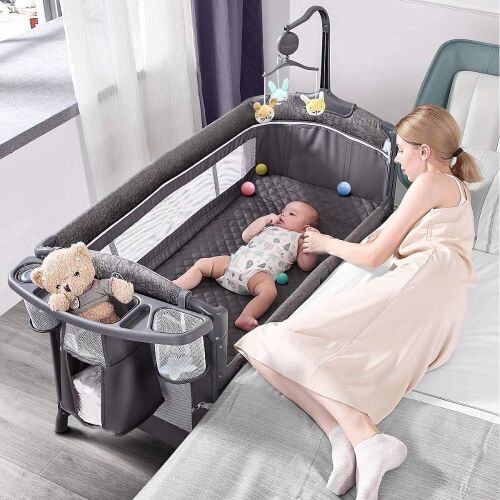 ADOVEL Baby Bassinet Bedside Crib - Lot 750