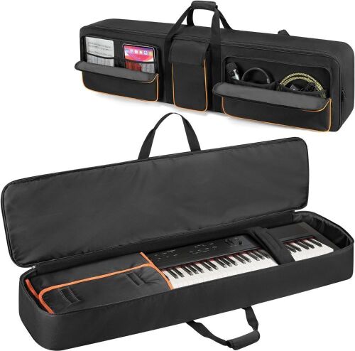GRAOSO Padded 88 Key Keyboard Case, Soft Piano Bag with Padded Handle and Detachable Shoulder Strap - Lot 801