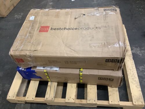 Lot of (2) Multipurpose Folding Table w/ Wheels, 3 Storage Shelves, Cubby, Handle - Uninspected - Lot 274