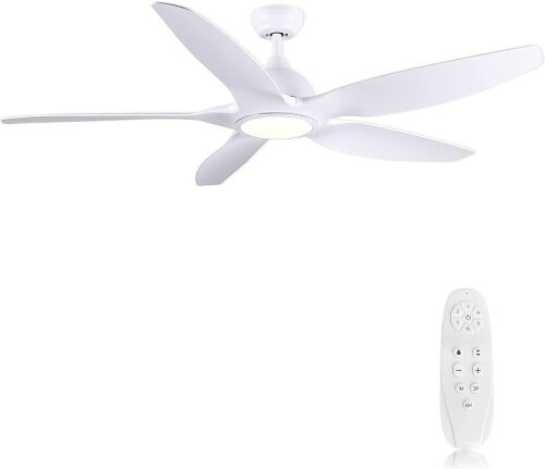 Newday 60" White Ceiling Fan with Light and Remote - Lot 49